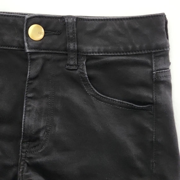 American Eagle Womens Super Super Stretch AEO Sateen Hi Rise Shortie Shorts Sz 4 - Picture 5 of 14